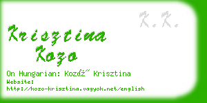 krisztina kozo business card